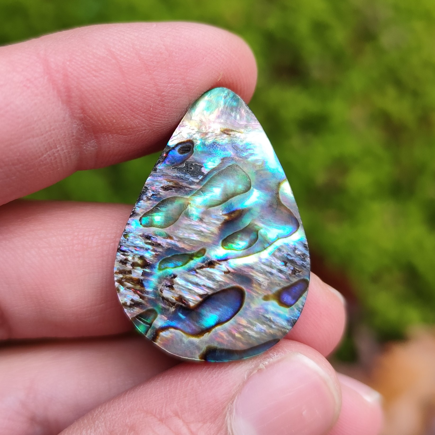 نگین صدف آبالون دابلت شده کد 215