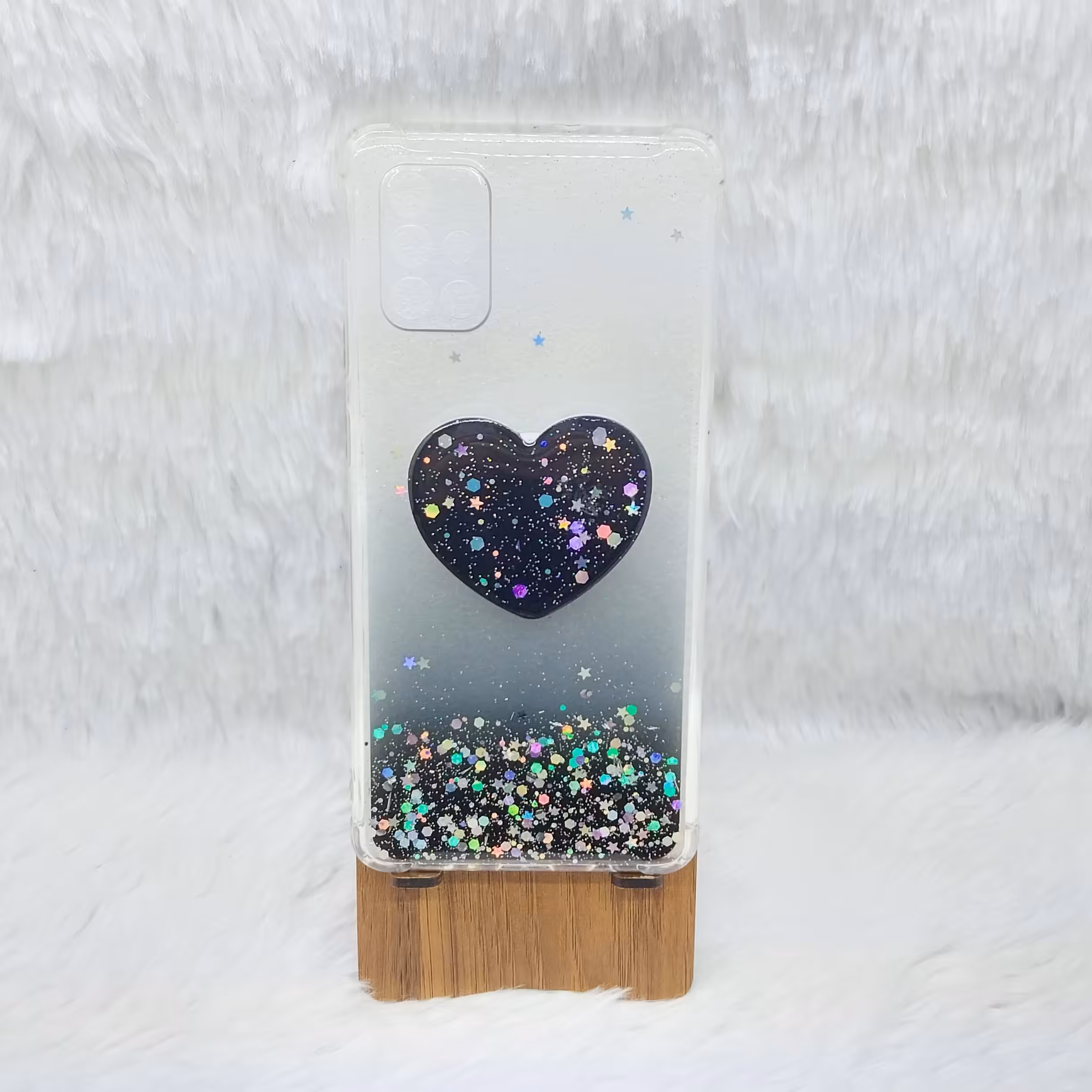 گارد (قاب) گوشی دخترانه A71مدل اکلیلی با پاپ سوکت مناسب گوشی Samsung  A71  4G