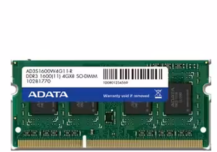 رم لپ تاپ ای دیتا 4 گیگابایت با فرکانس 1600 مگاهرتز