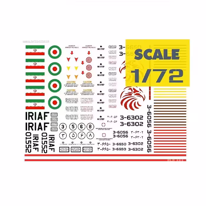 دیکال F-4 - F-14 و MIG-29 نیروی هوایی ایران مقیاس 72

