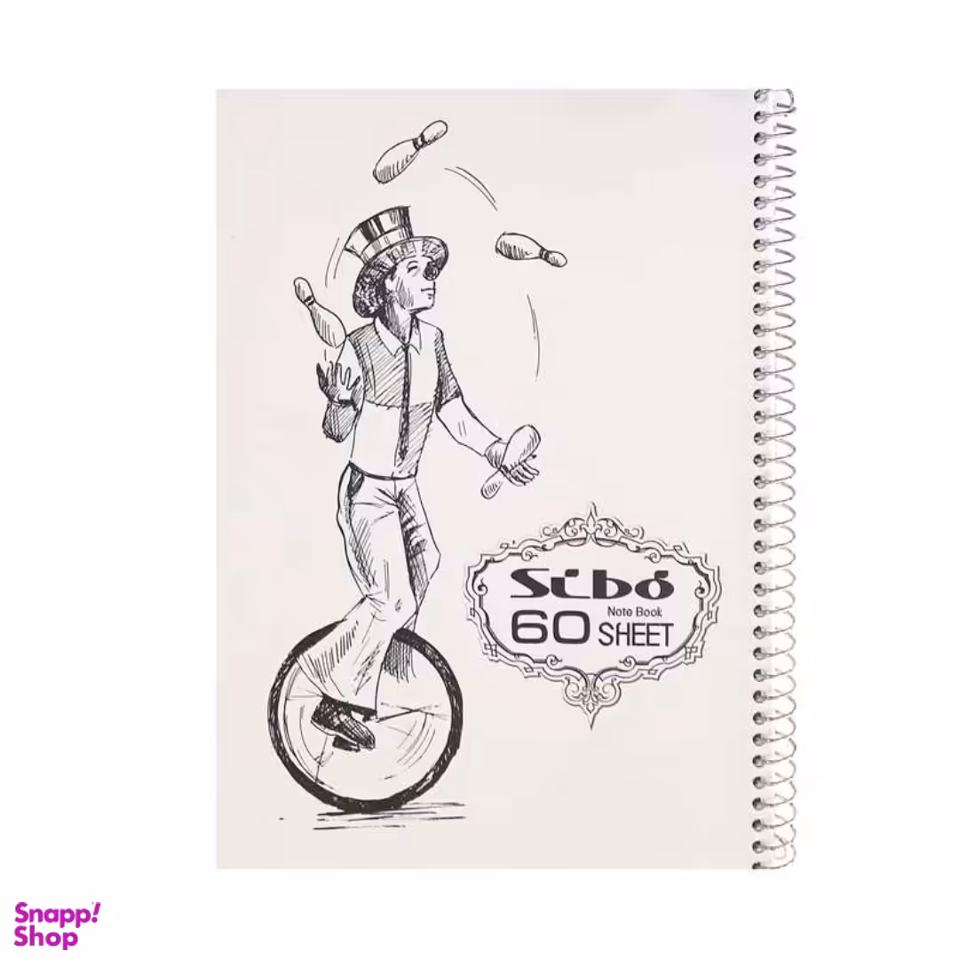 دفتر مشق 60 برگ سیبو مدل اسکچ طرح دلقک کد S2-4