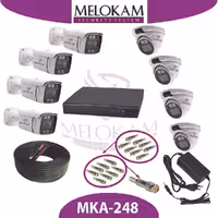 پک آماده دوربین مداربسته 8 عددی ( میکروفن دار ) ملوکام  MKA-248 | گاردریل