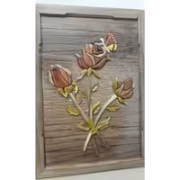 تابلو معرق گل برجسته چوبی دست ساز (چفتکاری)