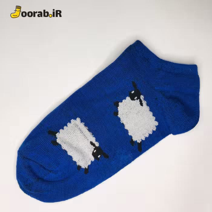 جوراب مچی گوسفندی آبی