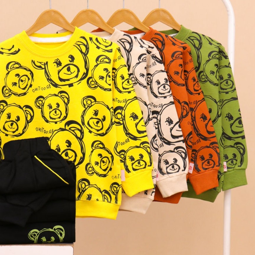 بلوز و شلوار پسرانه سایز 40 و 45 طرح تدی ارسال رایگان 