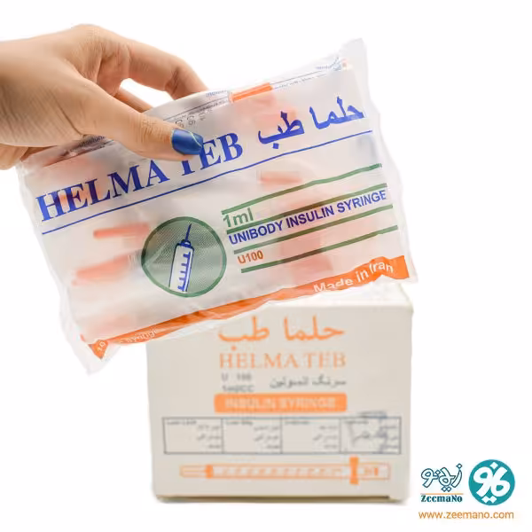 سرنگ انسولین یکپارچه حلما طب ده عددی