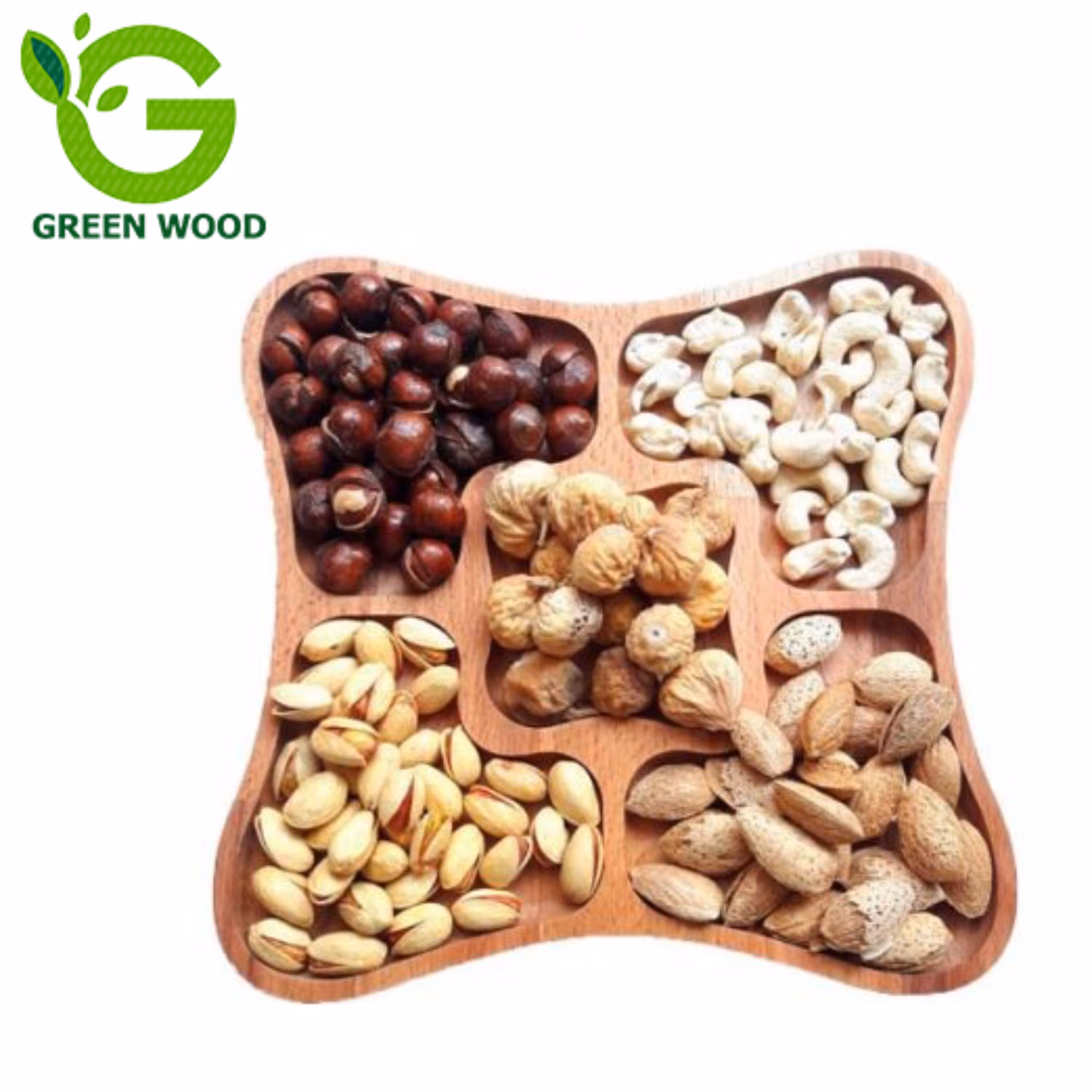 ظرف اردو خوری چوبی طرح پروانه 5 خانه (ظروف سرو و پذیرایی) کد Gw141203002