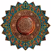 رومیزی مخمل طرح سنتی سایز 90 در 95 مدل T6-410 شرکت رنس