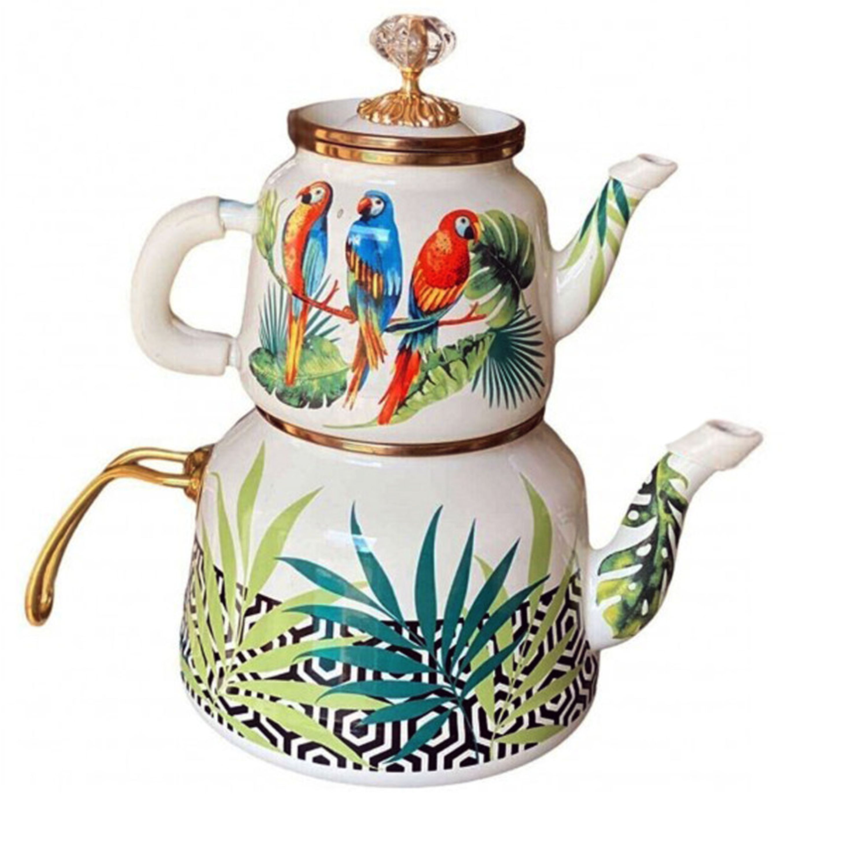 کتری و قوری دافی مدل طوطی