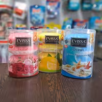 صابون لیوانی EVISSA اویسا با رایحه گل بهاری لیمو دریا وزن 440گرم بسته 4 عددی

