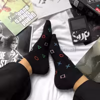 جوراب مچی طرح Playstation فری سایز نخ پنبه