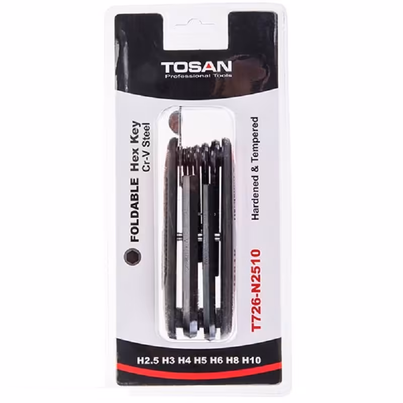 مجموعه 7 عددی آچار آلن تاشو توسن مدل T726-N2510