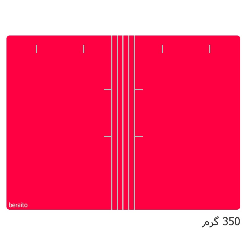 خرید پوشه مقوایی خط دار قرمز 350 گرم بسته 100 عددی