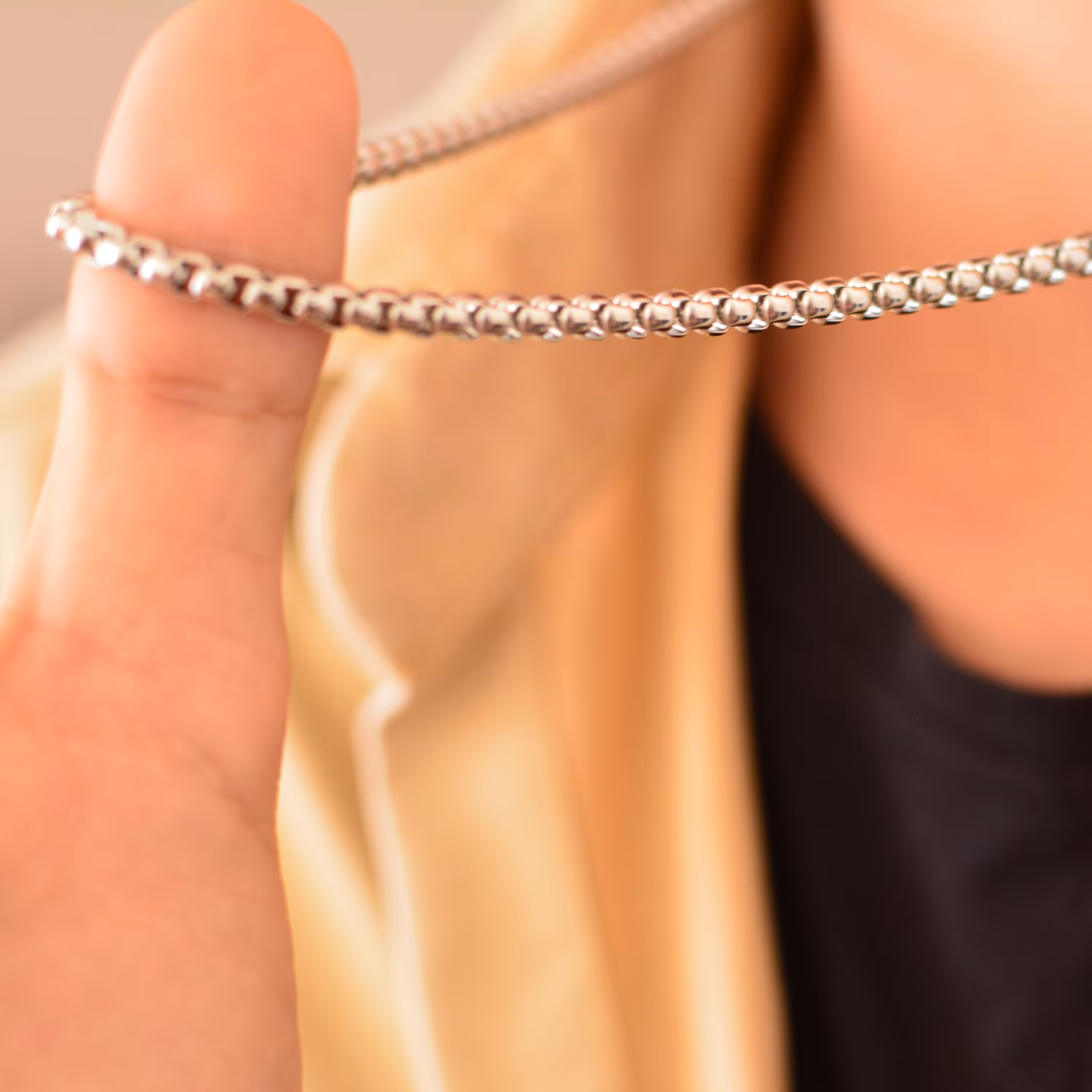 زنجیر گردنبند مردانه سایز متوسط