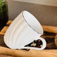 ماگ سرامیکی لمون ( پک 6 عددی لته خوری ) ( ماگ چینی ماگ ساده ماگ دسته دار  ماگ لمون  قهوه خوری  سرویس قهوه خوری )