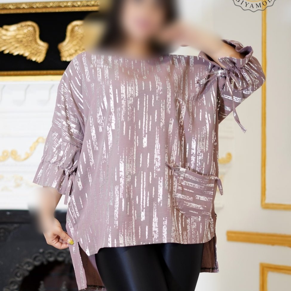 شومیز ابروبادی چاپی زنانه مدل پانچی 