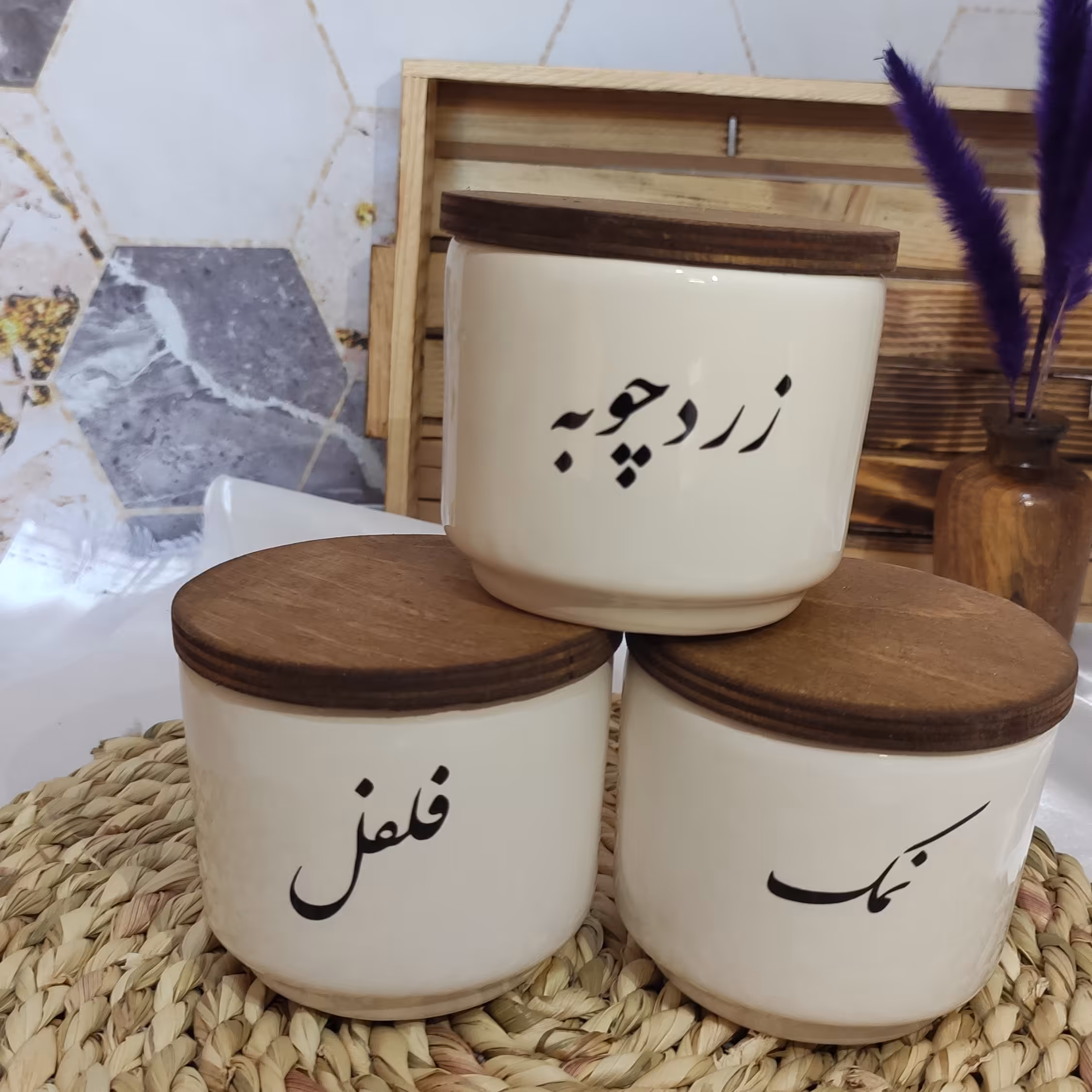 بانکه ادویه سرامیکی نقلی 