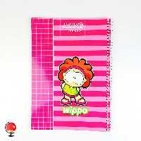 دفتر رسم شطرنجی 1 سانت 50 برگ سیمی جلد صورتی آونگ