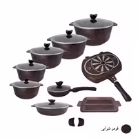 سرویس قابلمه 19 پارچه چدنی  پیلان 