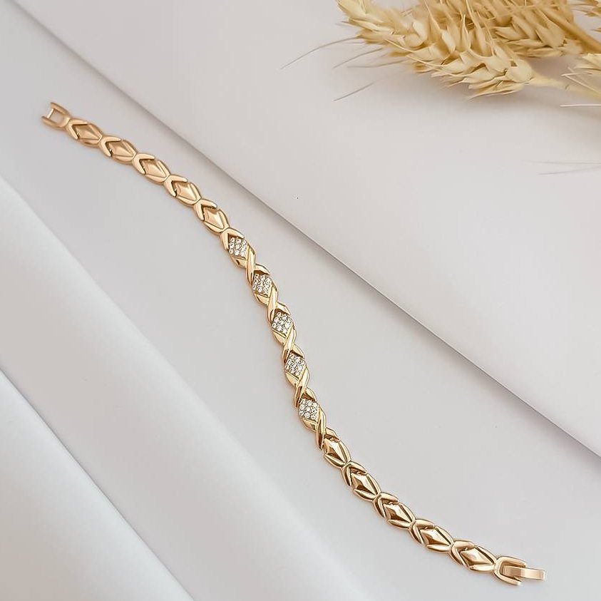 دستبندژوپینگ نگین دارابکاری طلا