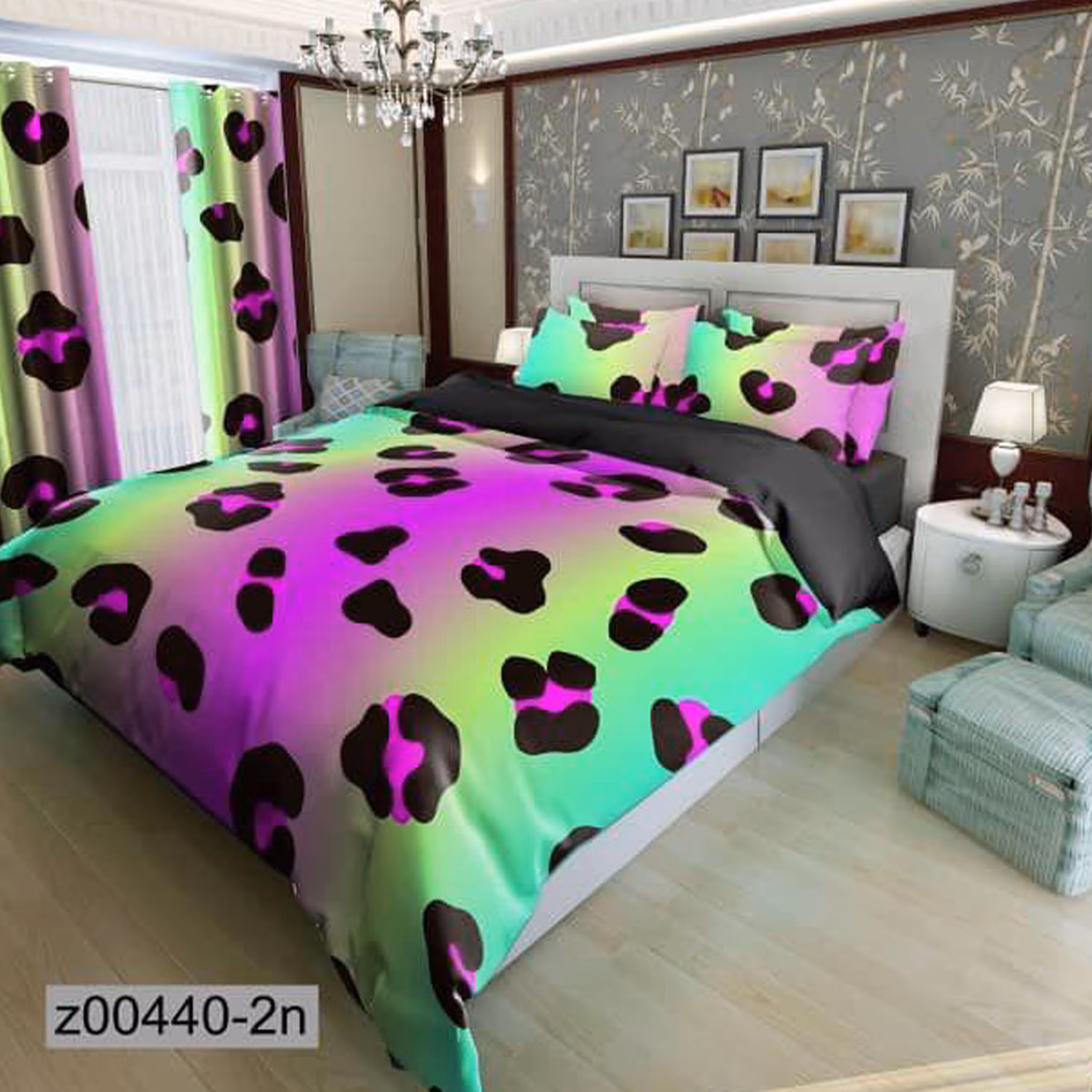 سرویس روتختی 2 نفره تنسل چاپی برندترک لند(Turk Land) z 440