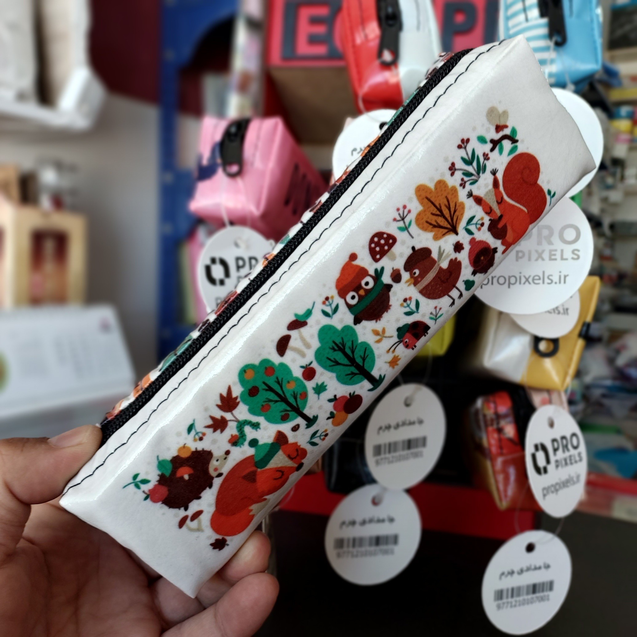 جا مدادی چرمی تک زیپ طرح دار  و  زیبا قیمت مناسب