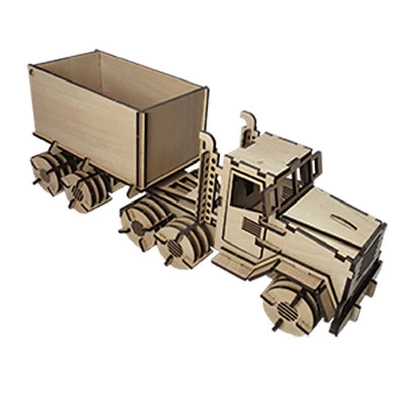 پازل چوبی سه بعدی طرح کامیون ارغنون آساناپخش 