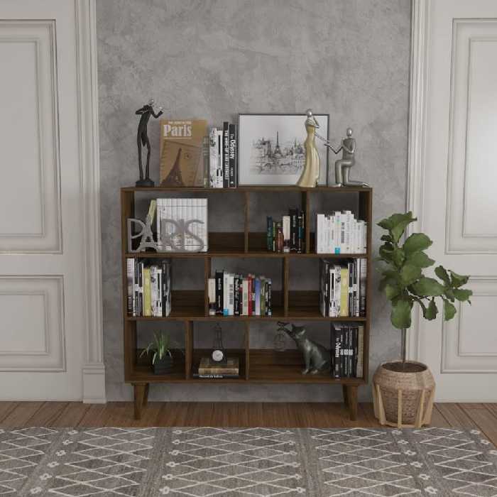 کتابخانه سه طبقه پایه دار