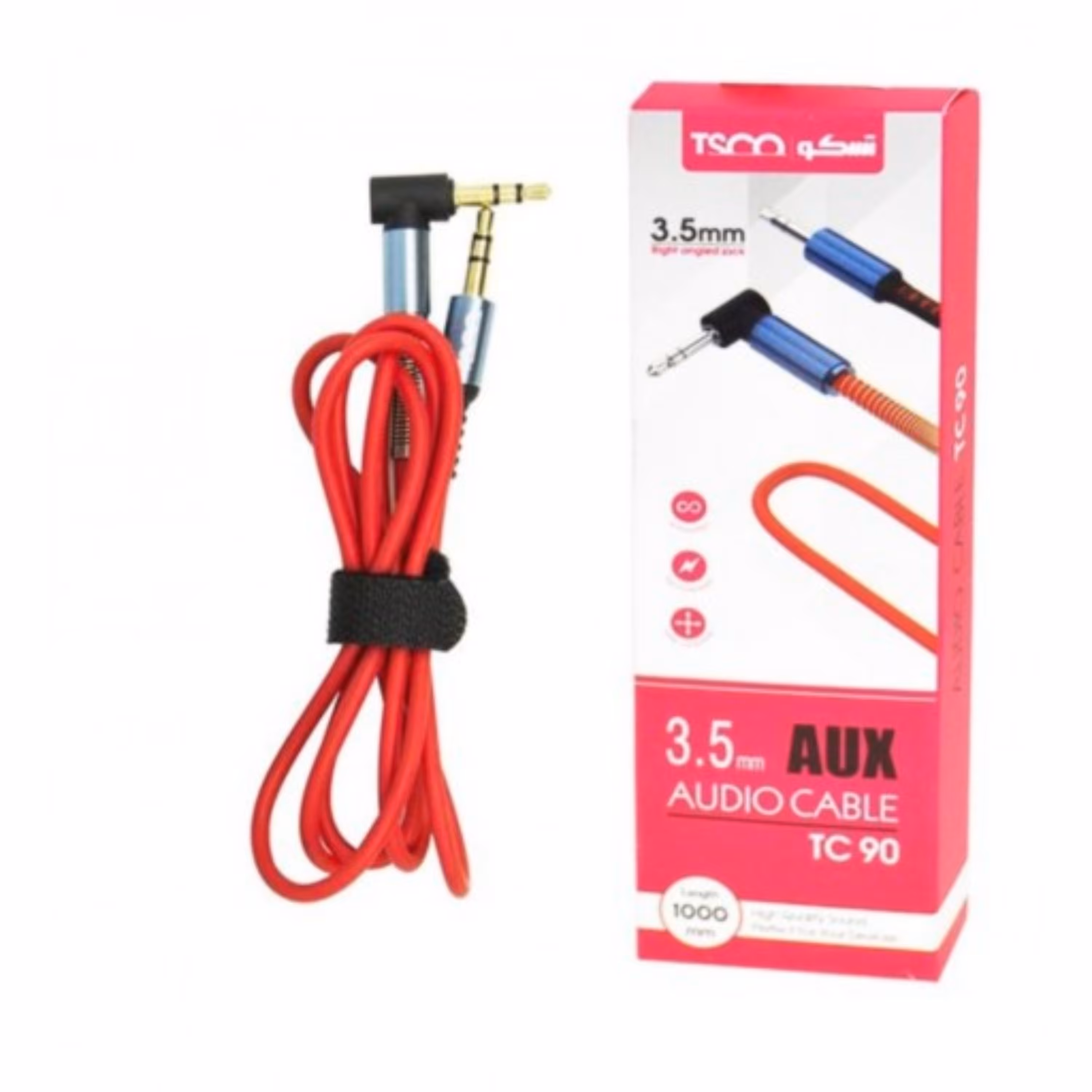 کابل AUX یک متری TSCO AU90 با گارانتی 12 ماهه