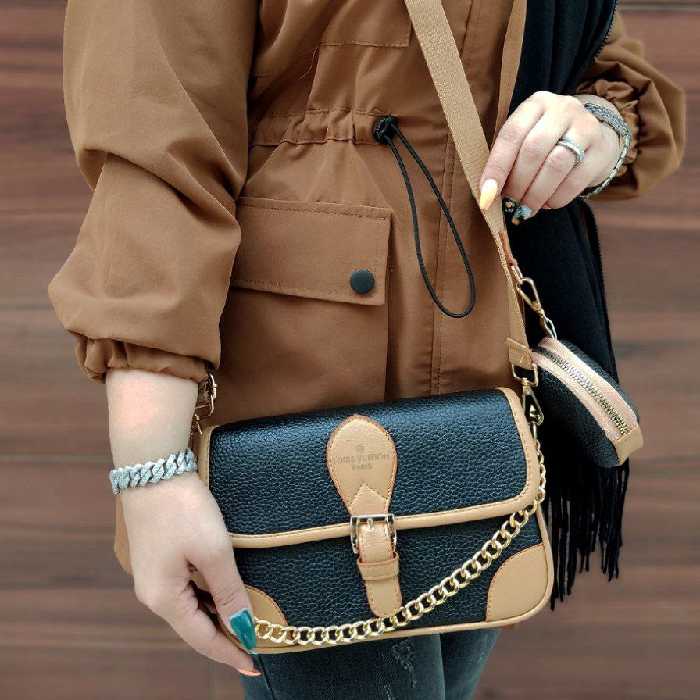 کیف پاسپورتی با جای هندزفری رنگ مشکی (ارسال رایگان)