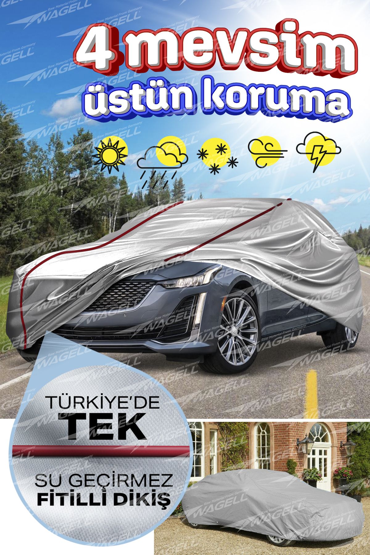 چادر خودرو سدان RENAULT MEGANE سازگار با 1996 2001 پوشش اتومبیل لوکس TARPAULIN MIFLON TARNADA Wagell