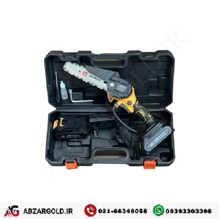 اره زنجیری شارژی 15 سانت دو باطری اینتیمکس مدل 0481