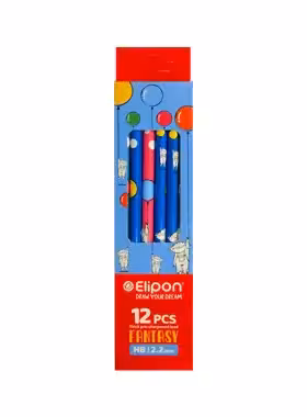 مداد مشکی HB الیپون طرح بادکنک (بسته 12 عددی) | چی بخونم