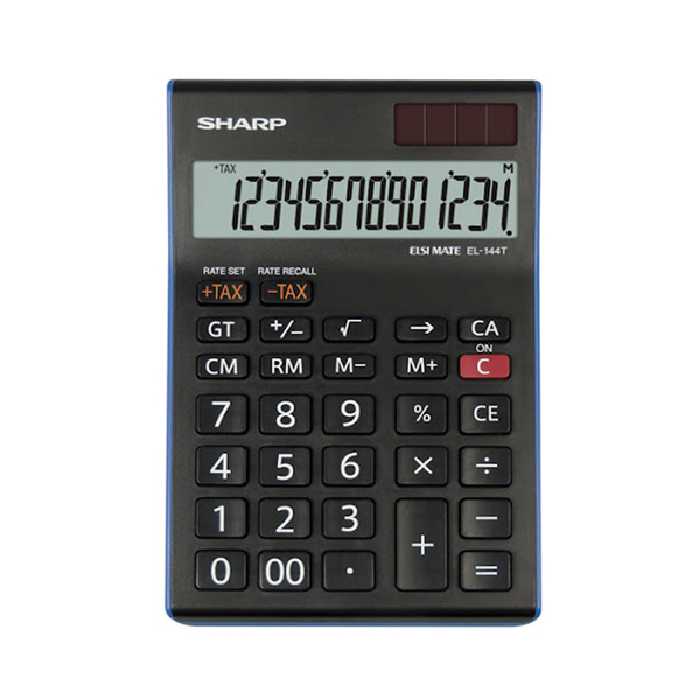 ماشین حساب شارپ مدل EL-144T-BL