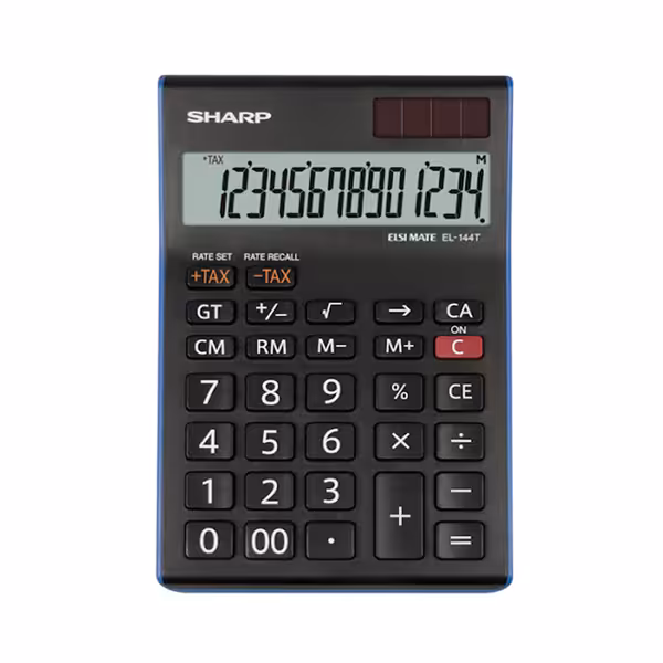ماشین حساب شارپ مدل EL-144T-BL