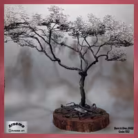 مجسمه دست ساز دکوراتیو مفتولی طرح درخت بن سای با کد اختصاصی 552 ساخت آرساما 