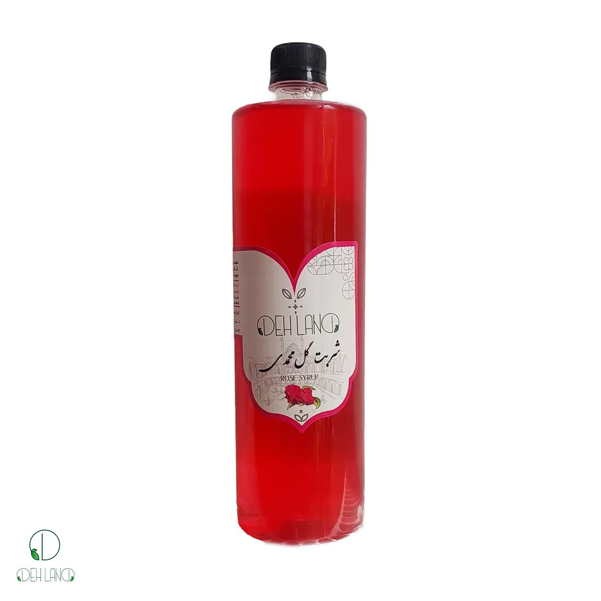 شربت گل محمدی طبیعی دهلند (1250 گرم) (پس کرایه)