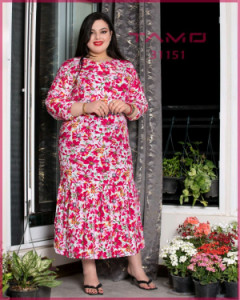 پیراهن ساحلی گل گلی سایز بزرگ