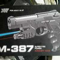 اسباب بازی تفنگ ساچمه ای خشابی لیزر دار مدل M387