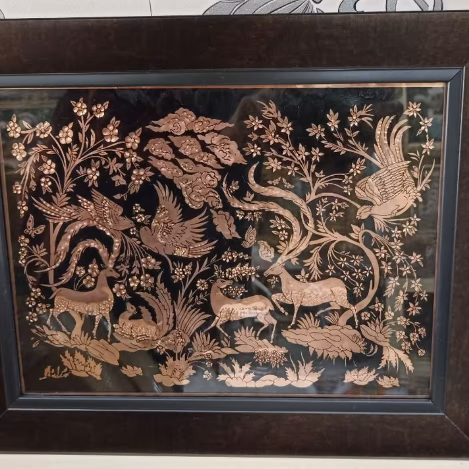 تابلو مس چاپی نانو شده ابعاد با قاب 35در 45جنس قاب پروفیل پنج سانت