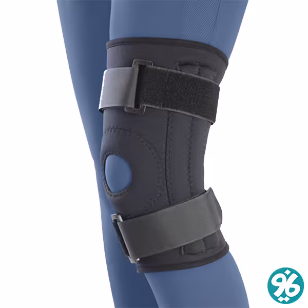 زانوبند نئوپرن چهارفنره طب و صنعت کد 41100 در سایزبندی