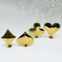 پاسور4 تکه سرامیکی طلایی اشکال هندسی ورق بازی (فقط پک 4 تایی) 