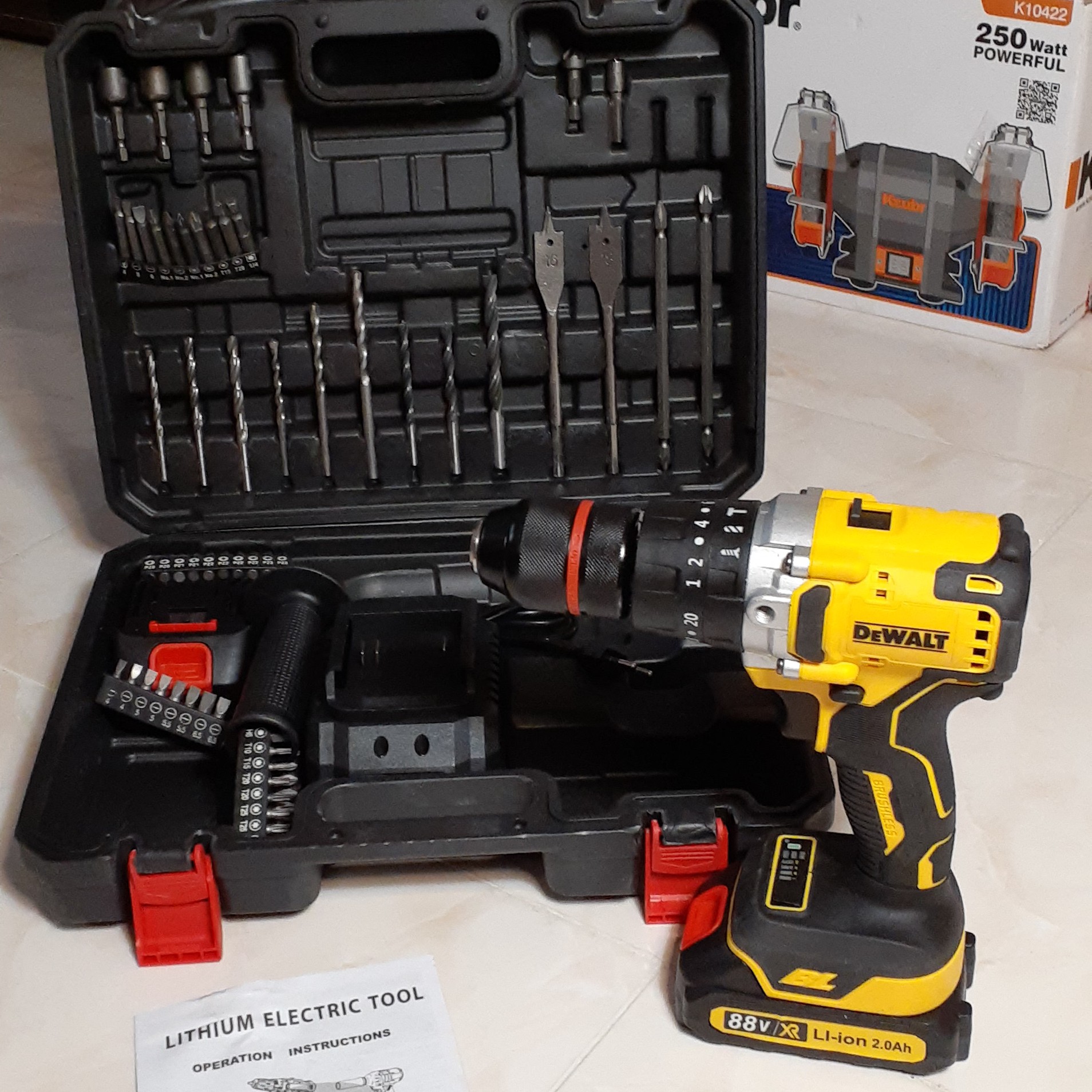 دریل شارژی فول صنعتی موتوربراشلس دیوالت