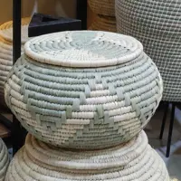 سطل خمره ای جا برنج حصیری کپوبافی طرحدار 