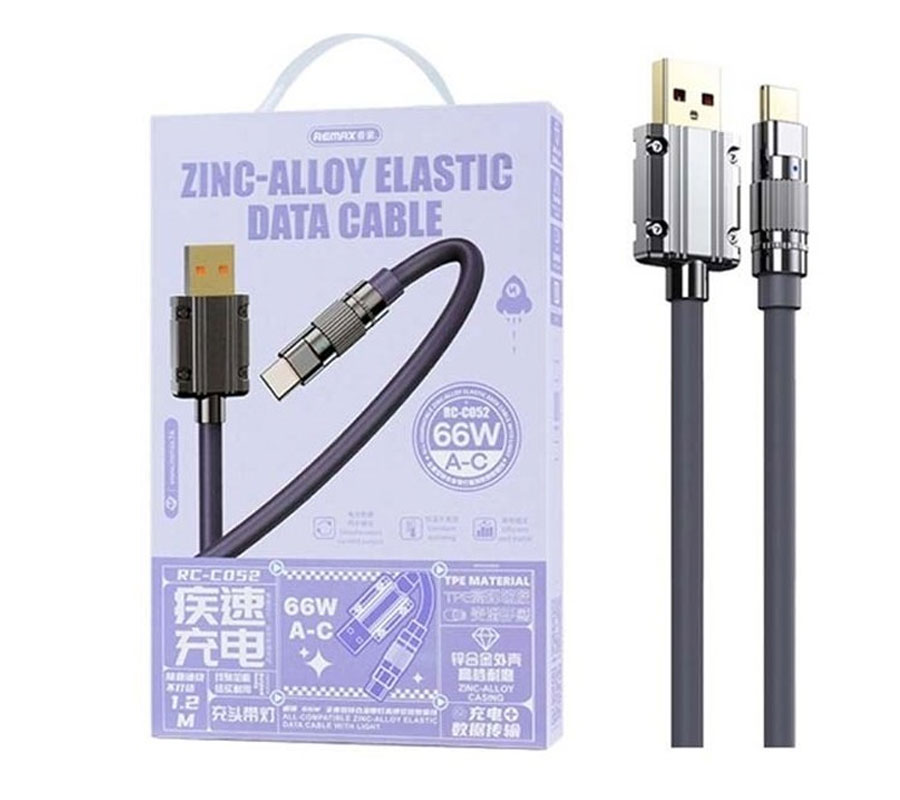 خرید و قیمت کابل تایپ سی ریمکس remax مدل RC-C052 طول 1.2 متر 67 وات