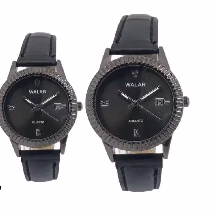 ست ساعت مچی عقربه ای زنانه و مردانه دسته چرم