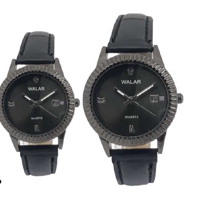 ست ساعت مچی عقربه ای زنانه و مردانه دسته چرم