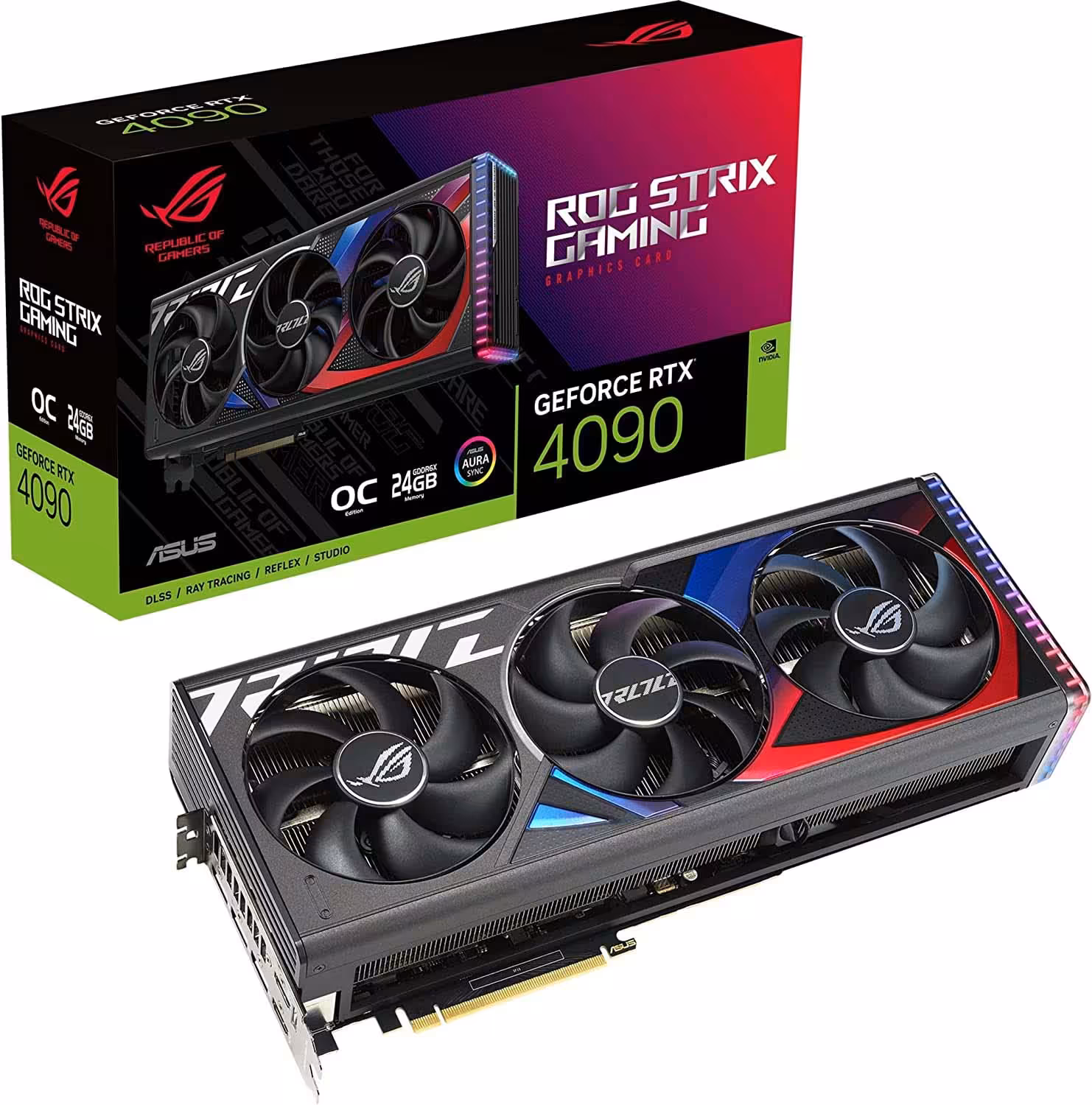 خرید کارت گرافیک ایسوس ROG Strix GeForce RTX™ 4090 OC Edition 24GB GDDR6X با بهترین قیمت