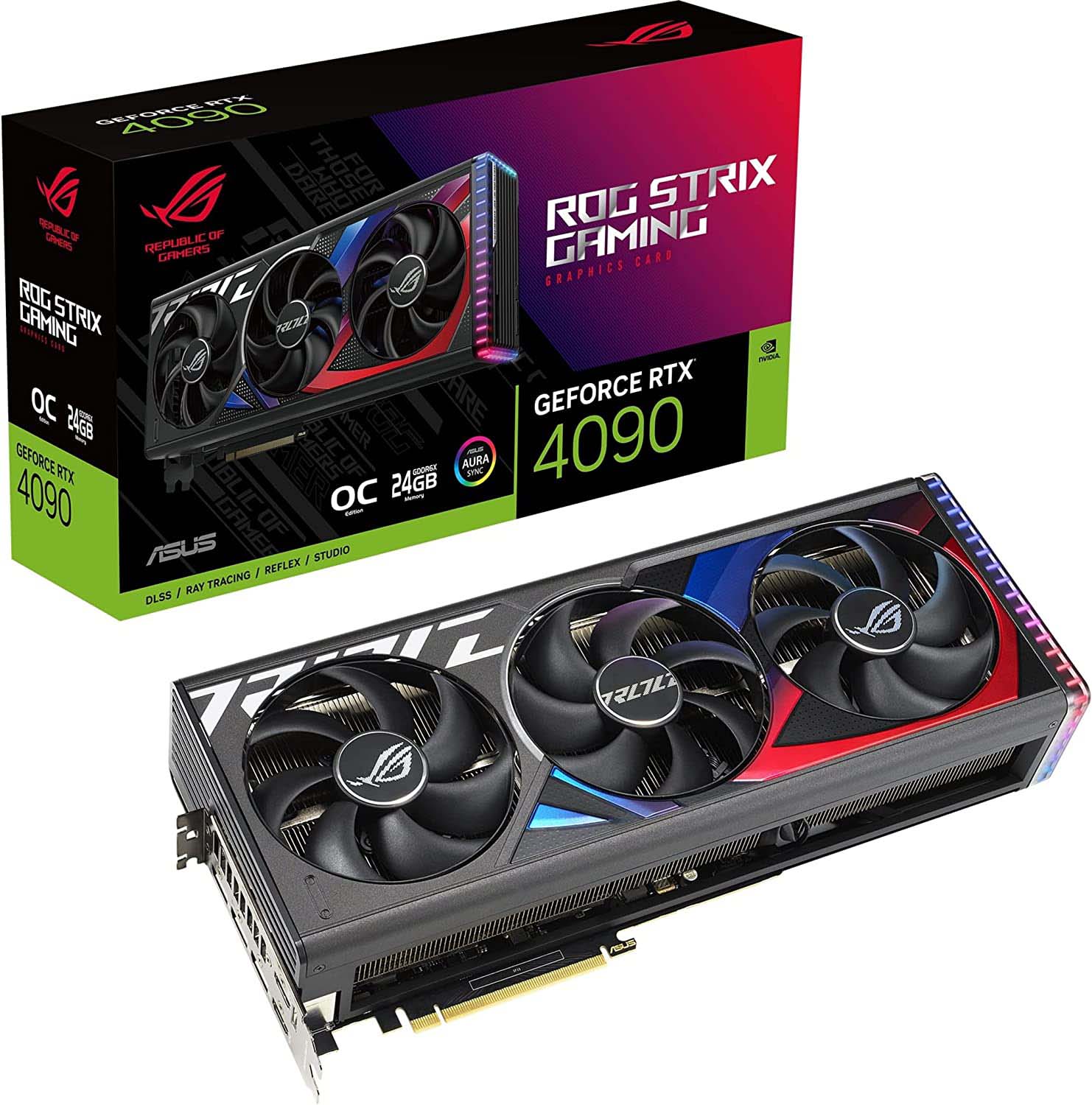 خرید کارت گرافیک ایسوس ROG Strix GeForce RTX™ 4090 OC Edition 24GB GDDR6X با بهترین قیمت