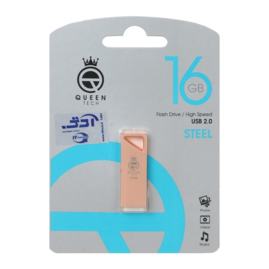 فلش مموری کوئین تک مدل steel USB2.0 ظرفیت 16 گیگابایت